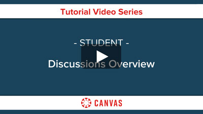 Students - Canvas Discussions Overview Video