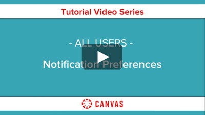 Students - Canvas Notification Preferences Video