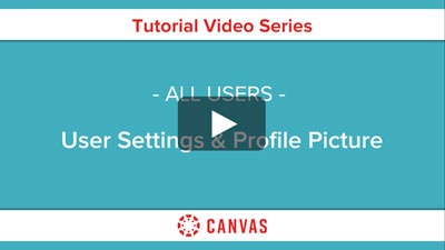 Students - User Settings & Profile Picture Video