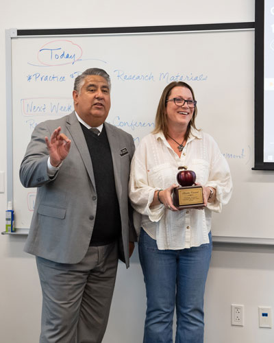 Keisha Cosand Named Orange County Teacher of the Year with OCDE Deputy Superintendent Miramontes