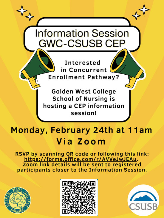 Information Session GWC-CSUSB CEP Flyer - PDF Click to download