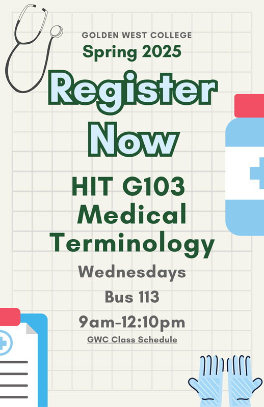 HIT G103 - Medical Terminology Class